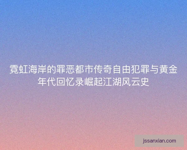 霓虹海岸的罪恶都市传奇自由犯罪与黄金年代回忆录崛起江湖风云史