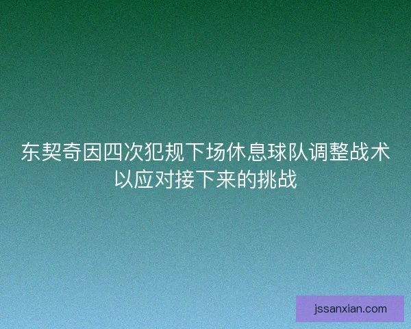 东契奇因四次犯规下场休息球队调整战术以应对接下来的挑战